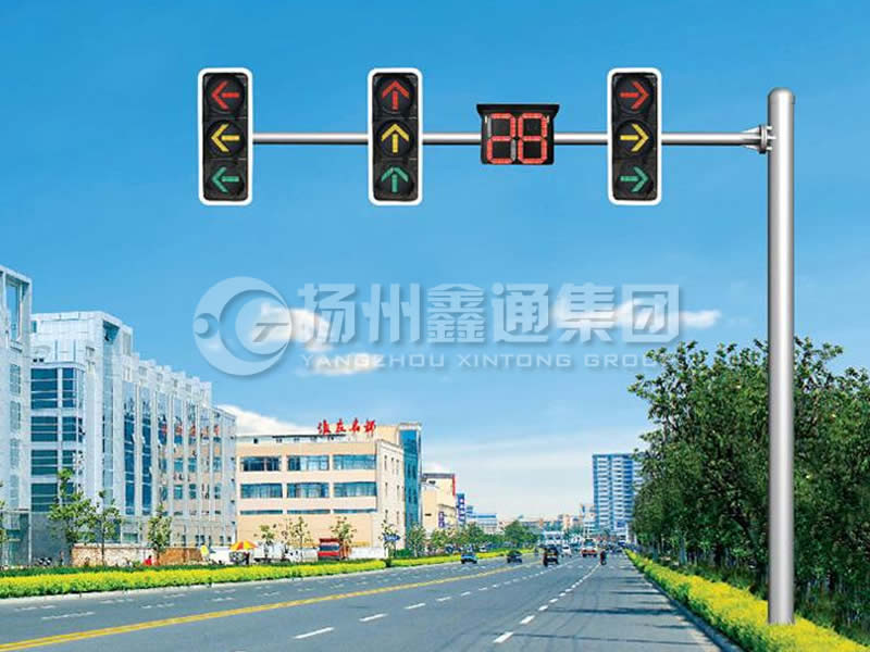 XHDG-012，L型等徑單臂信號(hào)燈桿